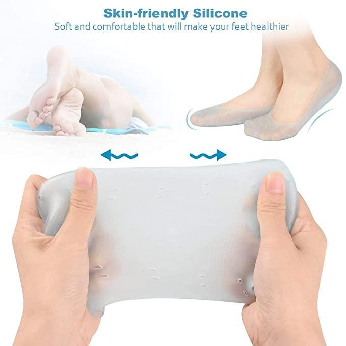 Anti Crack Full Length Silicone Foot Protector Moisturizing Socks (Pair of 1) - VirtuMart