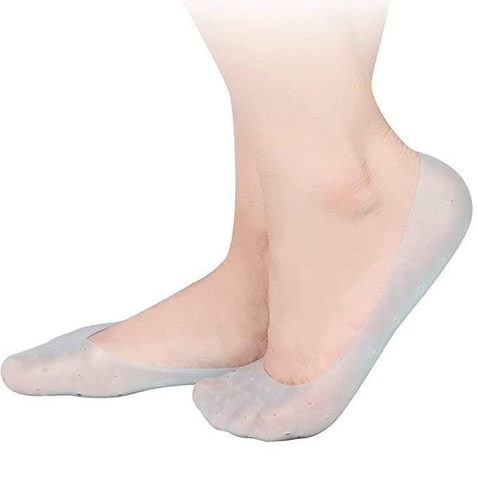 Anti Crack Full Length Silicone Foot Protector Moisturizing Socks (Pair of 1) - VirtuMart