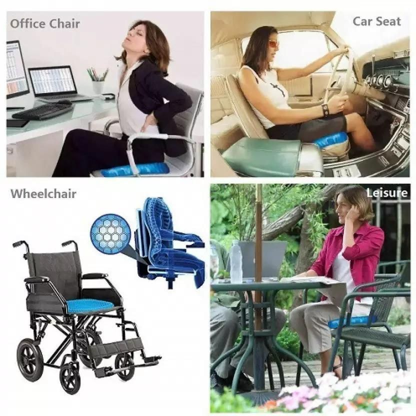 Gel Orthopedic Seat Cushion for Office Chair, Wheelchair, or Home Rubber Cushion for Back Pain - VirtuMart