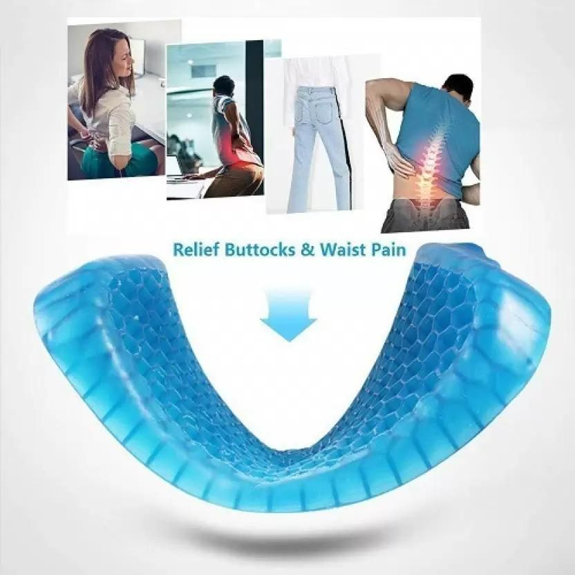 Gel Orthopedic Seat Cushion for Office Chair, Wheelchair, or Home Rubber Cushion for Back Pain - VirtuMart