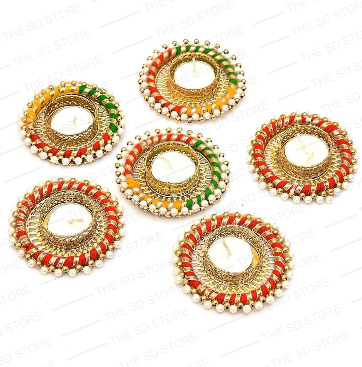 GOTA Patti Multi Color Candle (Set of 4) - VirtuMart