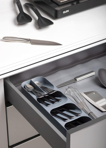 Junk Drawer Organizer Tray for Cutlery Silverware Original Knife and Fork Storage (Pack of 2) - VirtuMart