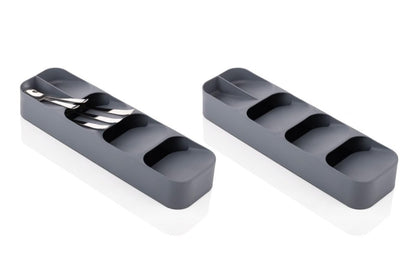 Junk Drawer Organizer Tray for Cutlery Silverware Original Knife and Fork Storage (Pack of 2) - VirtuMart