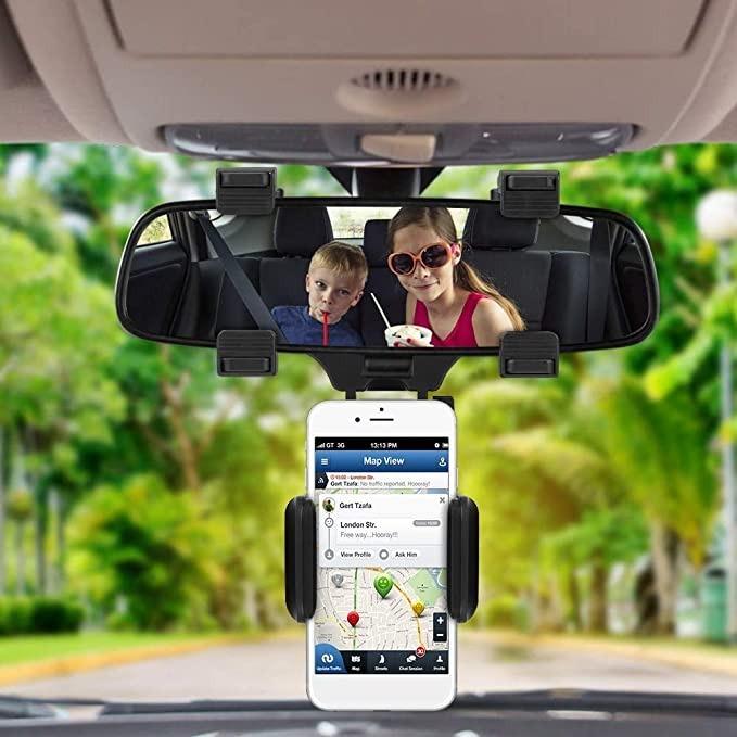 Multifunctional Rearview Mirror Phone Holder - VirtuMart