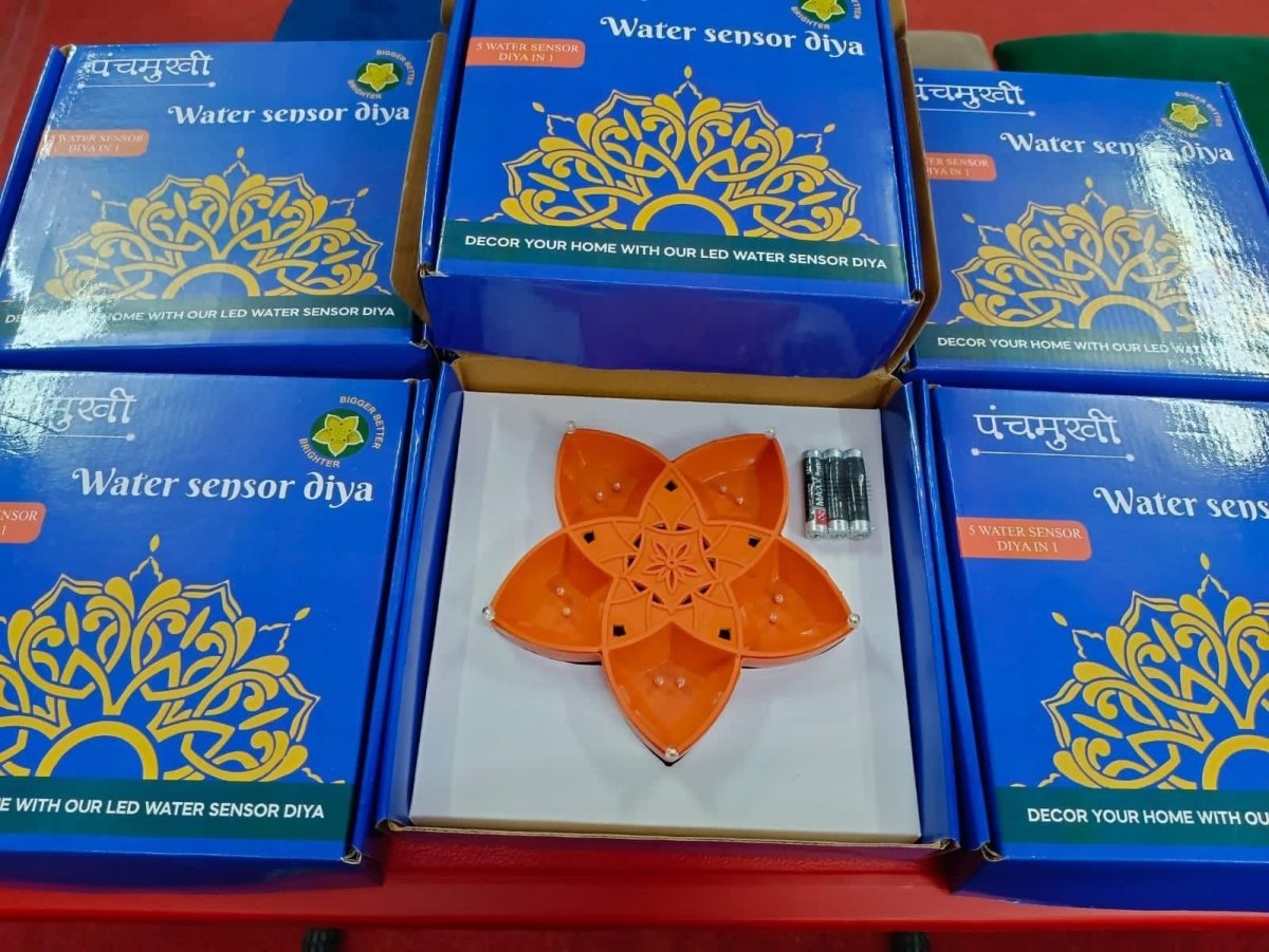 Panchmukhi Water Sensor Diya | Led Water Sensor Diya - 5 in 1 - VirtuMart