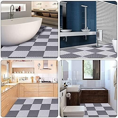 Rubber Bath Mat with Drain Holes and Drainage Pack of 6 - VirtuMart