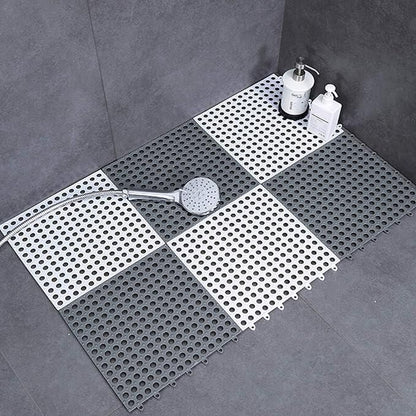 Rubber Bath Mat with Drain Holes and Drainage Pack of 6 - VirtuMart