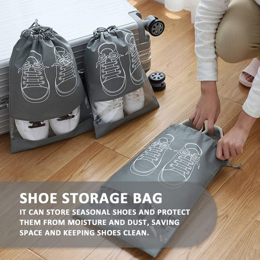 Shoe Bag - Transparent Window Portable Travel Dust-Proof Shoe Bags - VirtuMart