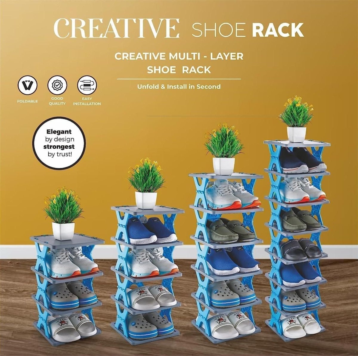 Smart Foldable Shoes Tier Shoe Rack 6 Layer - VirtuMart