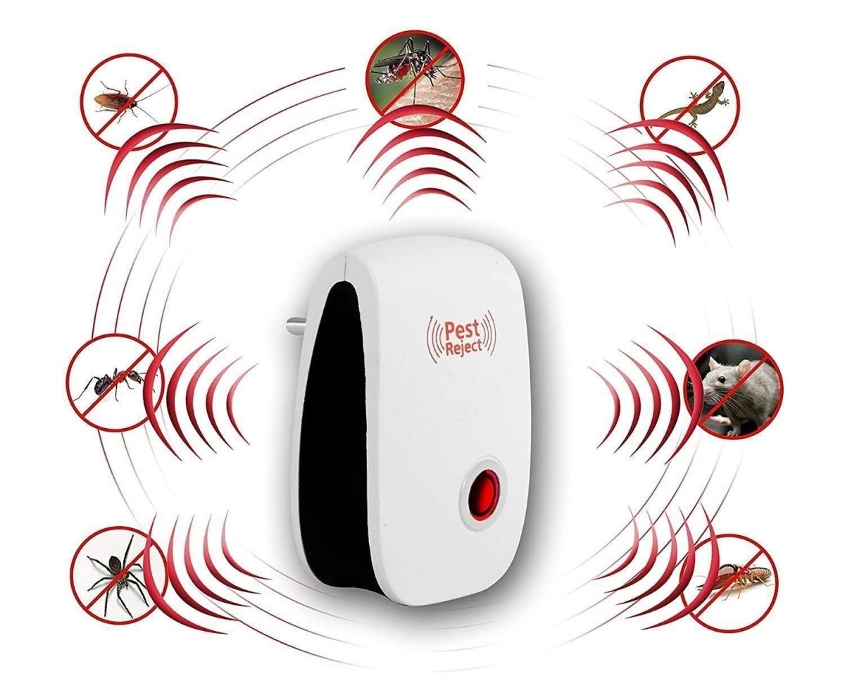 Ultrasonic Pest Repeller for Mosquito, Cockroaches, etc (Pack of 2) - VirtuMart