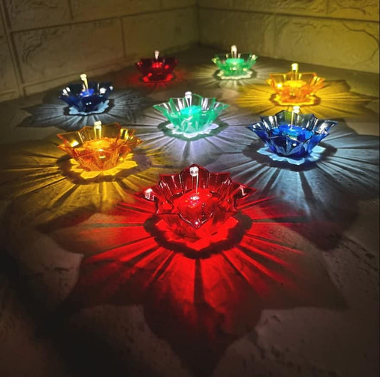 Water Sensor Reflection Diya: A Fusion of Tradition and Innovation (Pack Of 6/12/24) - VirtuMart