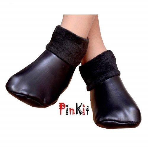 Women's Soft & Cozy Solid Winter Thick Warm Faux Leather Socks (Pack Of 1) - VirtuMart